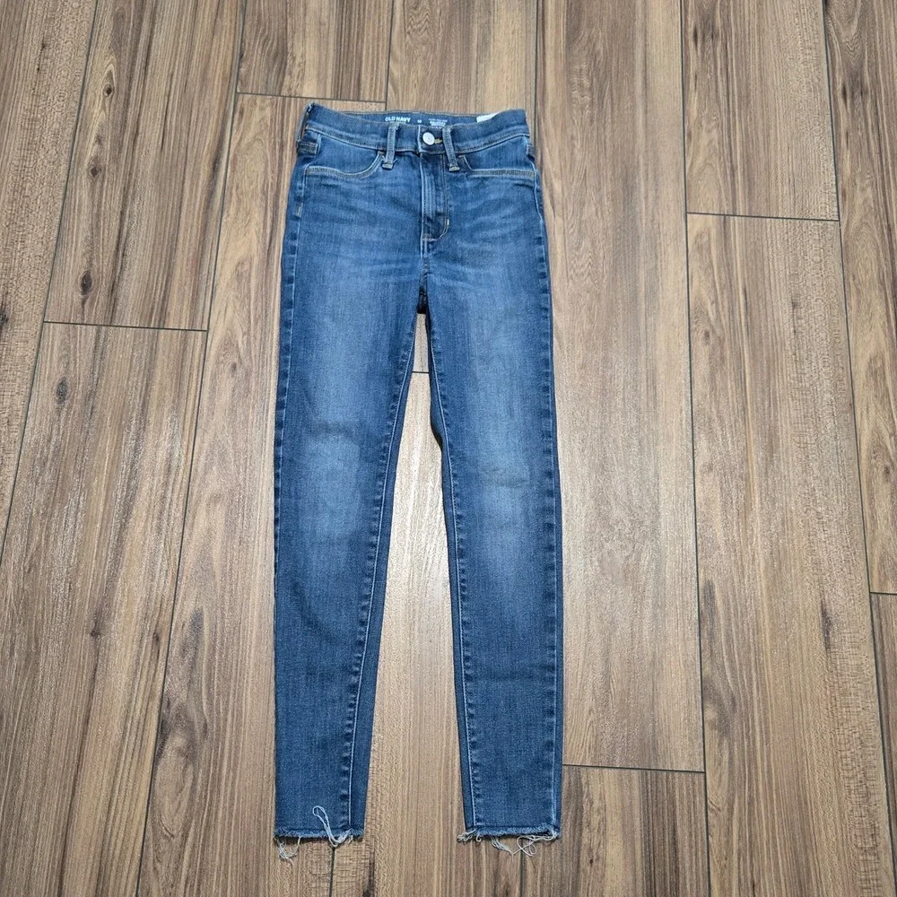 Old Navy Kids Ballerina Jeggings Extra High Rise Medium Wash Blue Size 10